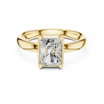 Gold Jewelry L36-10, Radiant center stone, Yellow Gold, view 4