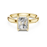 Gold Jewelry L36-10, Radiant center stone, Yellow Gold, view 4