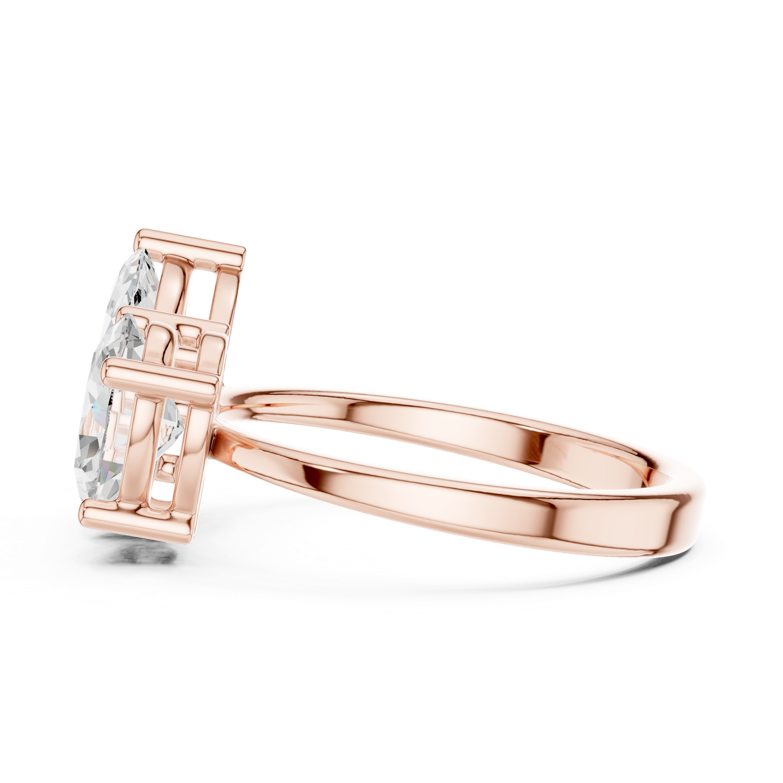 Gold Ring DDLR-532, Rose Gold, view 3