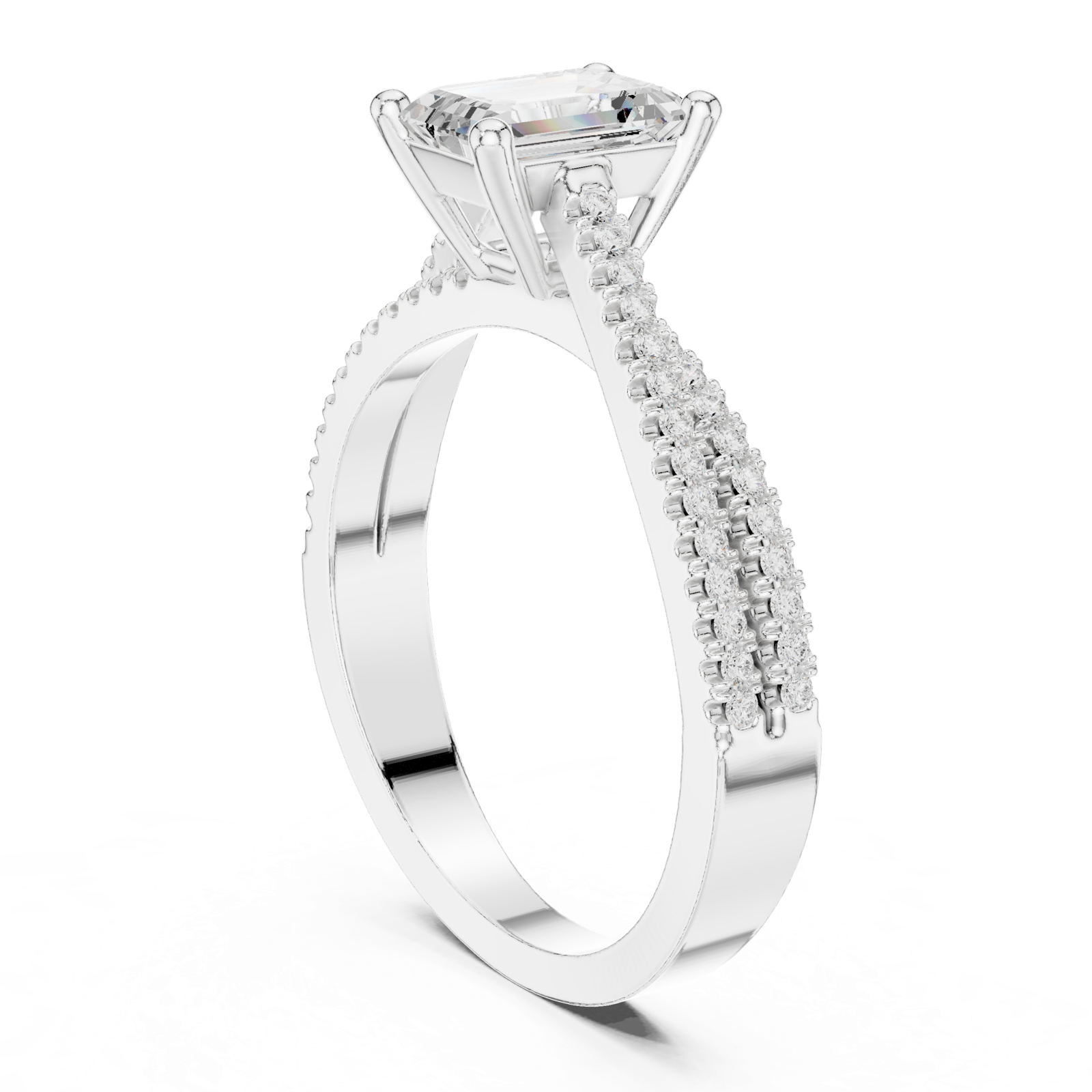 Gold Ring DDLR-403, White Gold