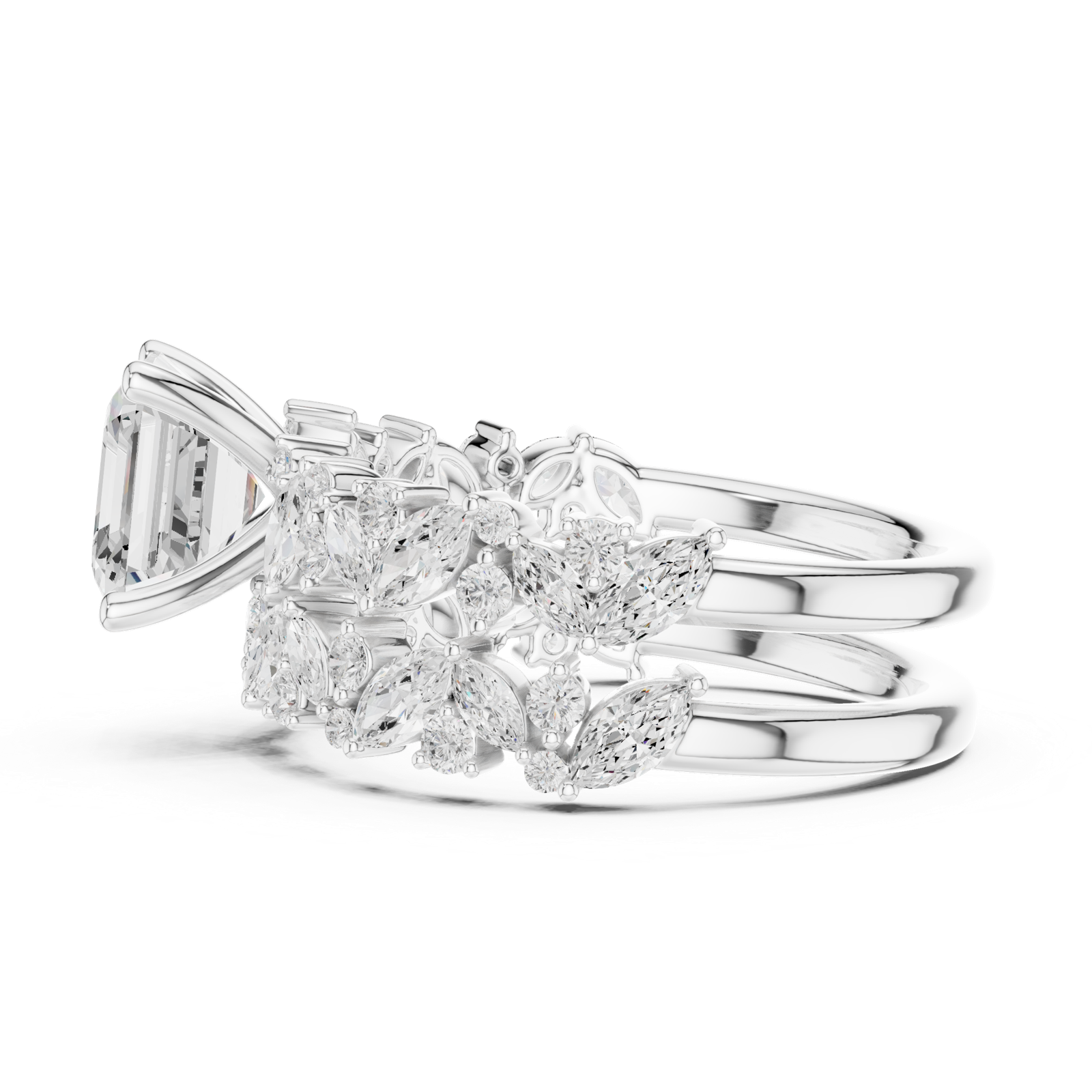 Gold Ring DDLR-940, White Gold, view 3