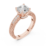 Gold Ring DDLR-977, Rose Gold, view 2