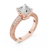 Gold Ring DDLR-977, Rose Gold, view 2