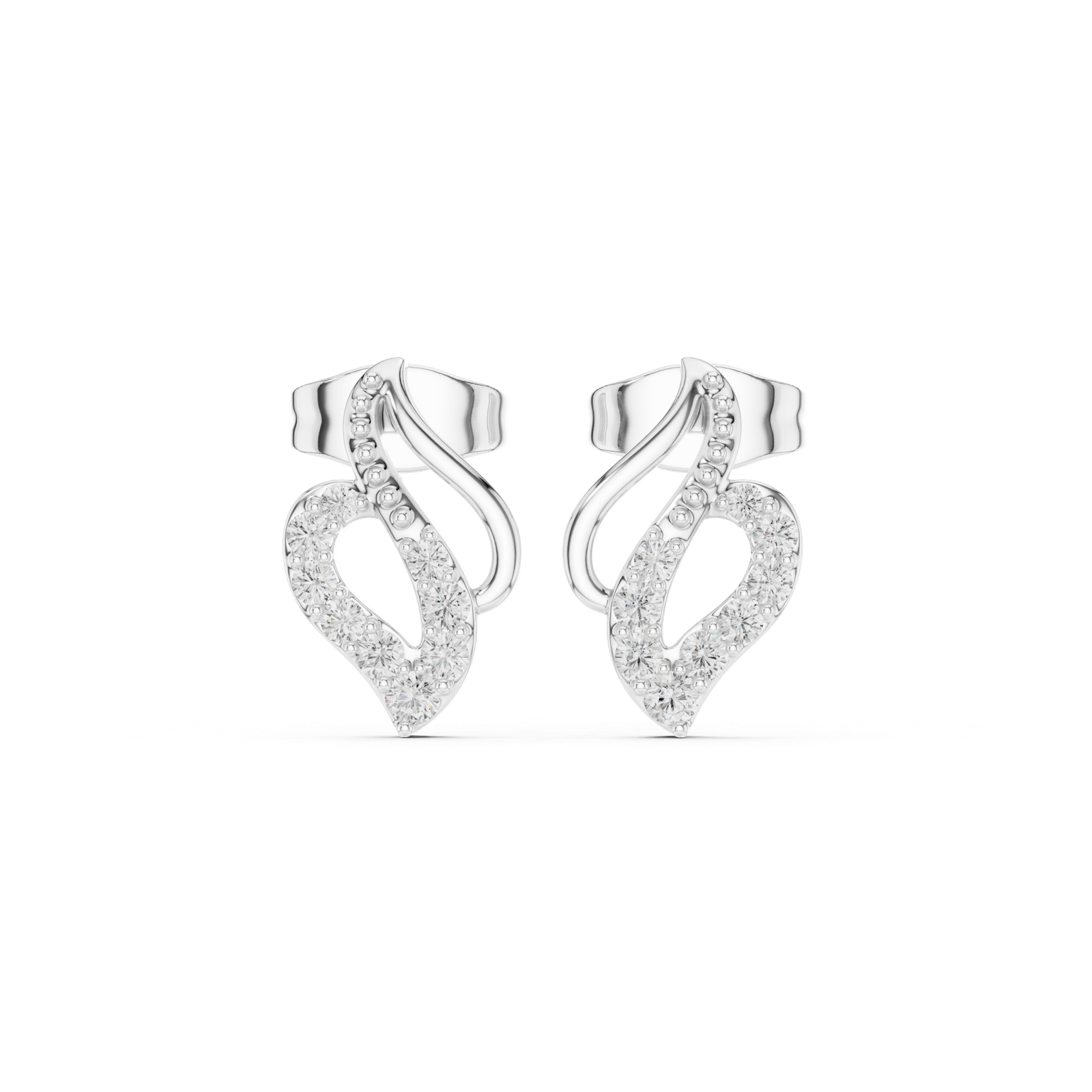 Gold Earrings SBER(22), White Gold