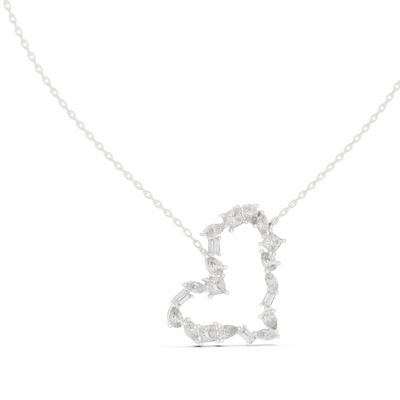 Gold Pendant GPD-0008, White Gold, view 1