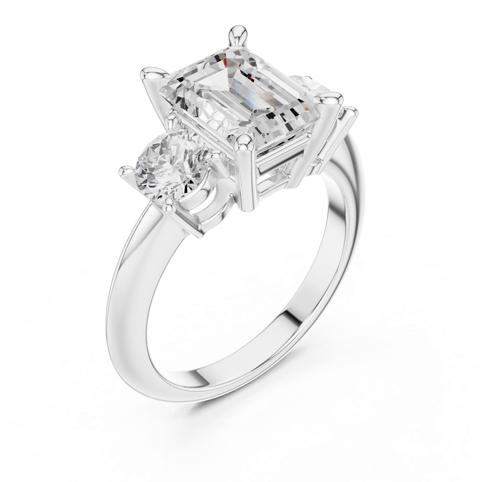 Gold Ring DDLR-901, White Gold, view 2