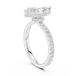 Gold Ring DDLR-165, Marquise center stone, White Gold, view 1