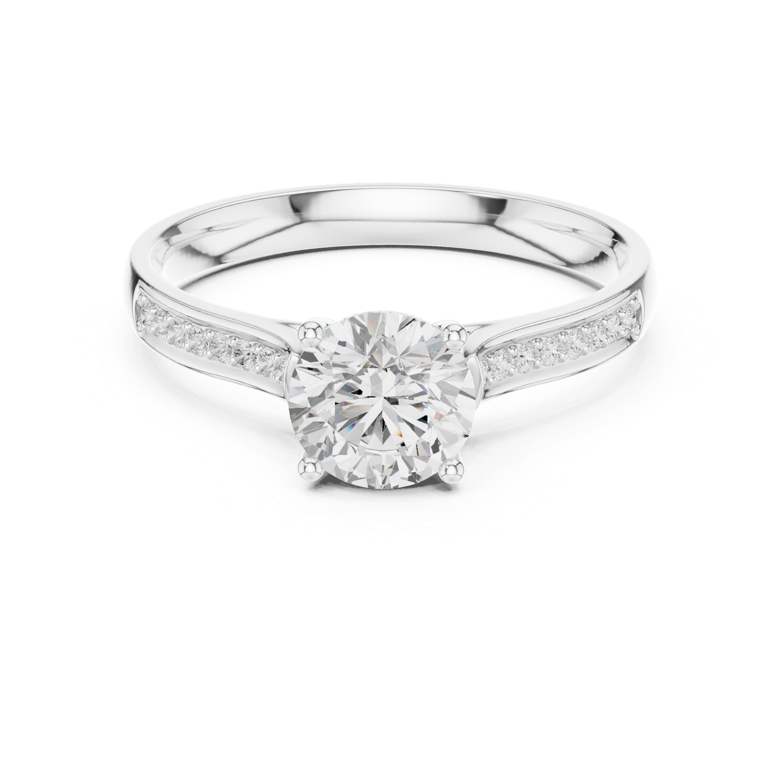 Gold Ring DDLR-772, White Gold, view 4