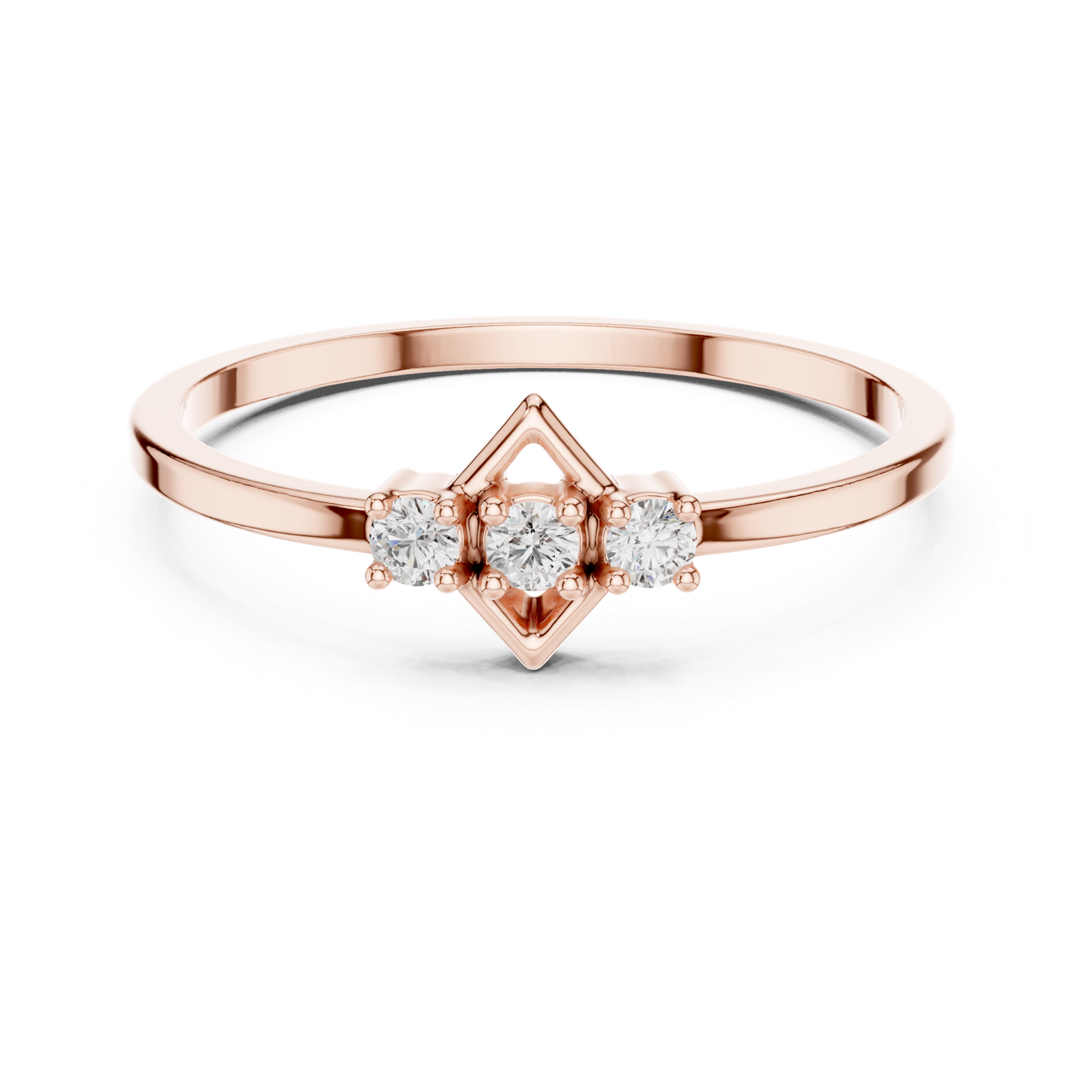 Gold Ring LR-01 (93), Rose Gold, view 4