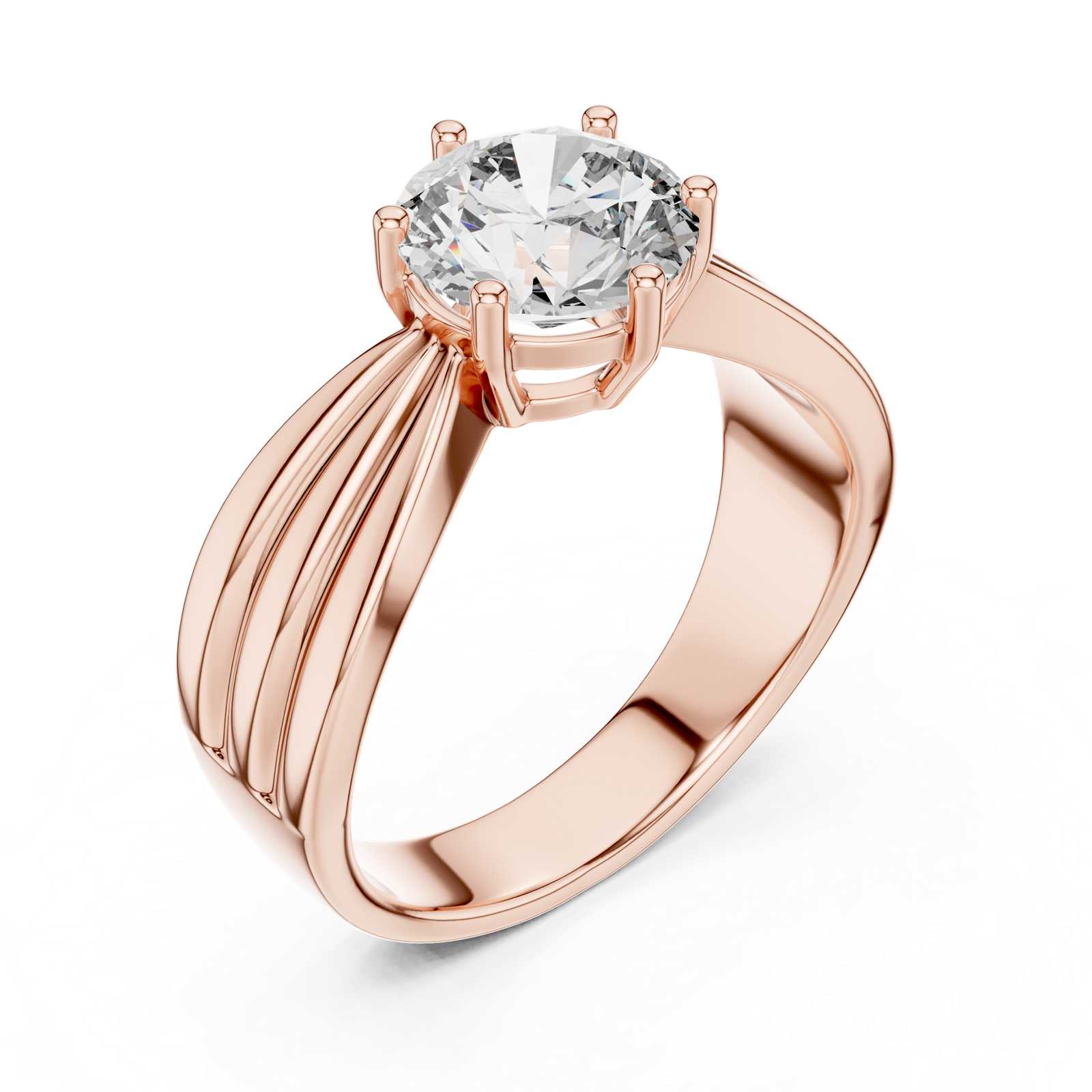 Gold Ring LR-0154, Rose Gold, view 2