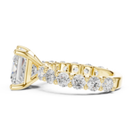 Gold Ring DDLR-087, Princess center stone, Yellow Gold, view 3