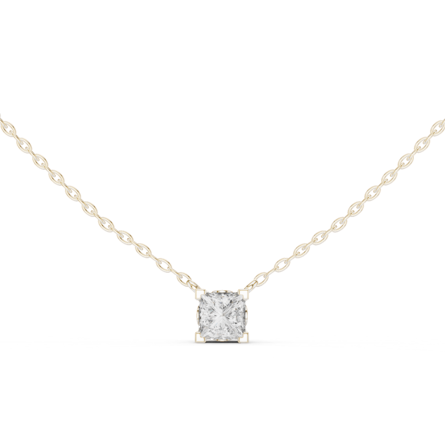 Gold Pendant GPD-0056, White Gold