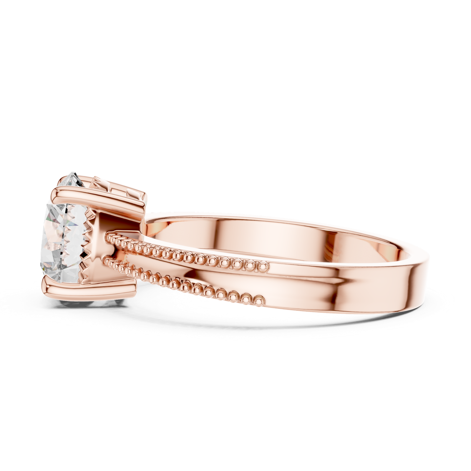 Gold Ring LR-0024, Rose Gold, view 3