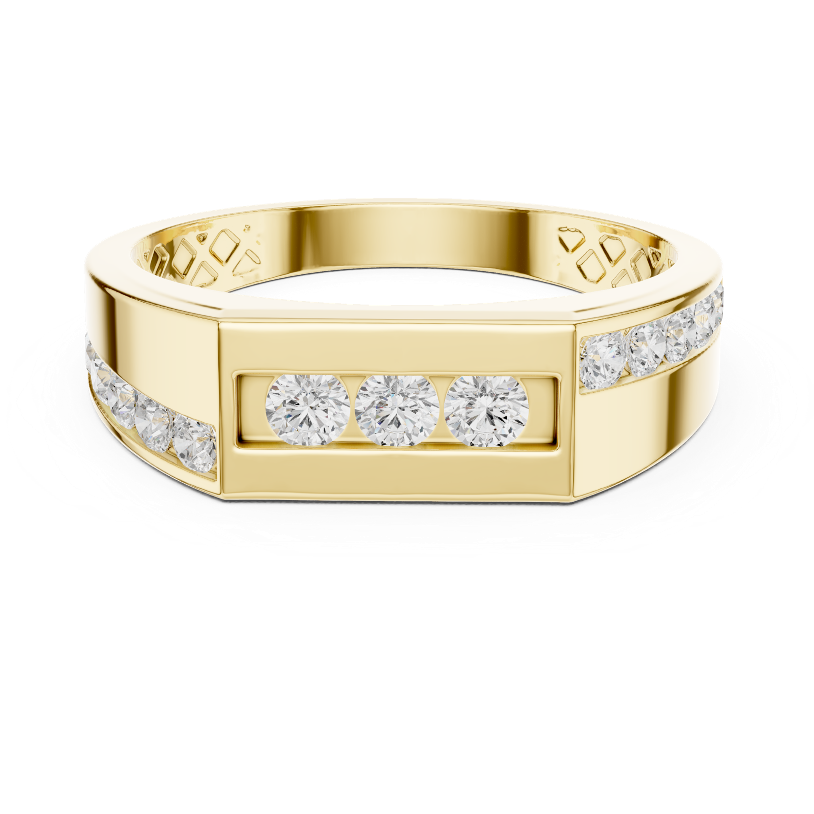 Gold Ring DDLR-389, Yellow Gold, view 4
