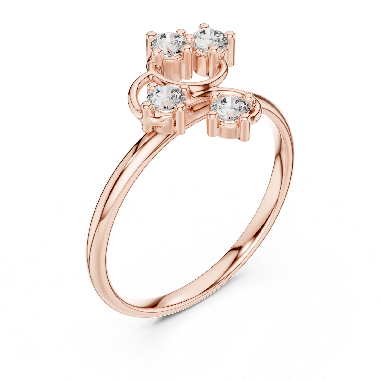 Gold Ring Ledis Ring, Rose Gold, view 2