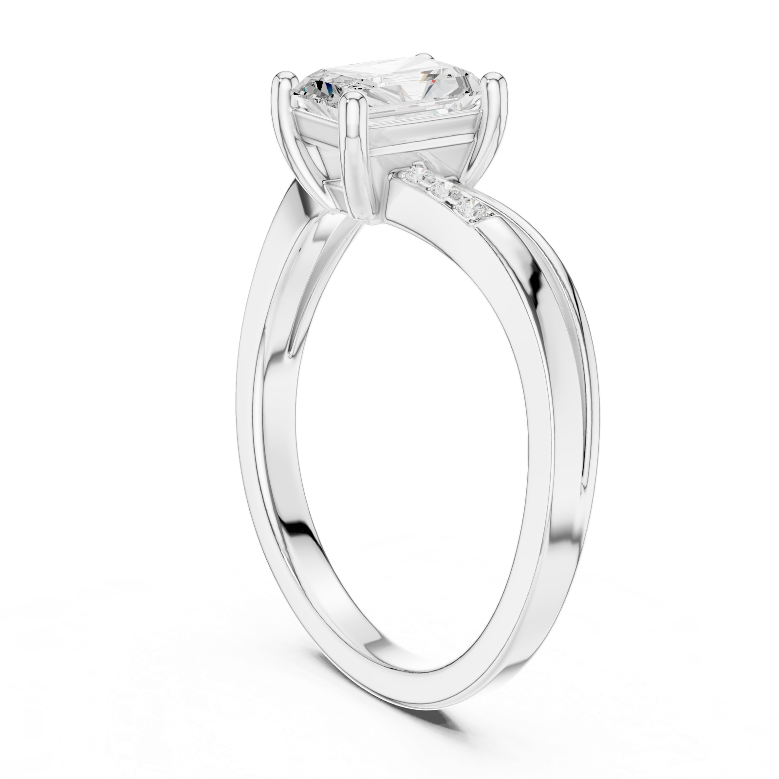 Gold Ring DDLR-495, White Gold, view 1