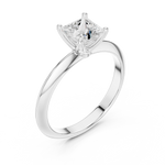Gold Jewelry L36-6, Princess center stone, White Gold, view 2