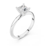 Gold Jewelry L36-6, Princess center stone, White Gold, view 2