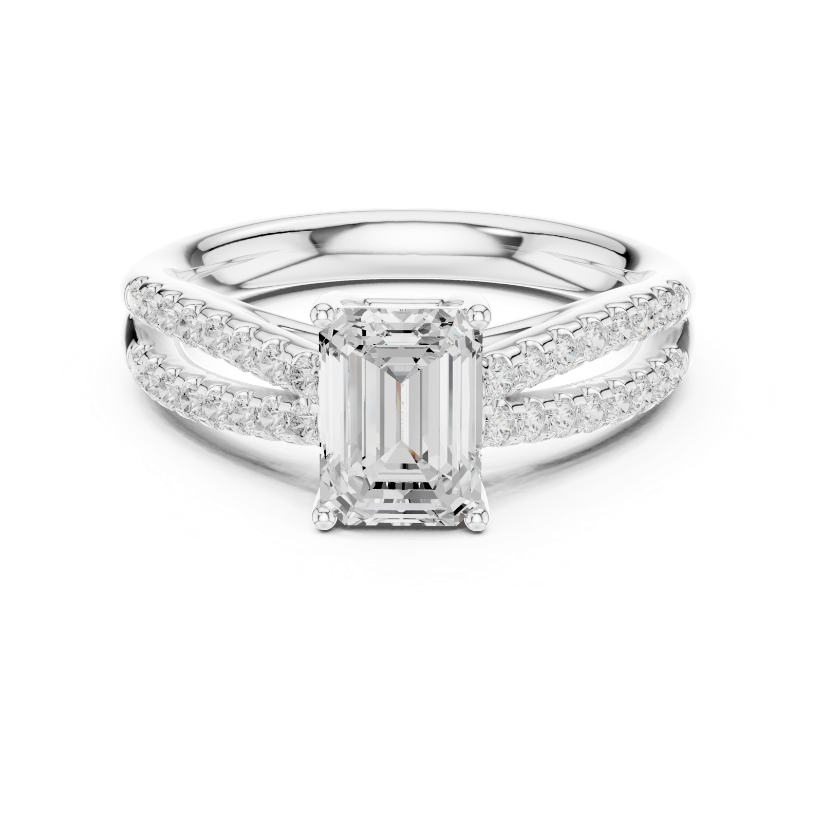 Gold Ring DDLR-712, White Gold, view 4
