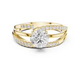 Gold Ring DDLR-356, Yellow Gold, view 4