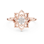 Gold Ring DR-6278, Rose Gold, view 4