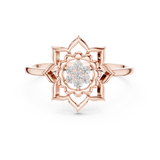 Gold Ring DR-6278, Rose Gold, view 4
