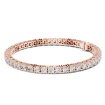14K Solid Gold Lab Diamond Bracelet, Rose Gold, view 1