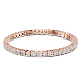 14K Solid Gold Lab Diamond Bracelet, Rose Gold, view 1