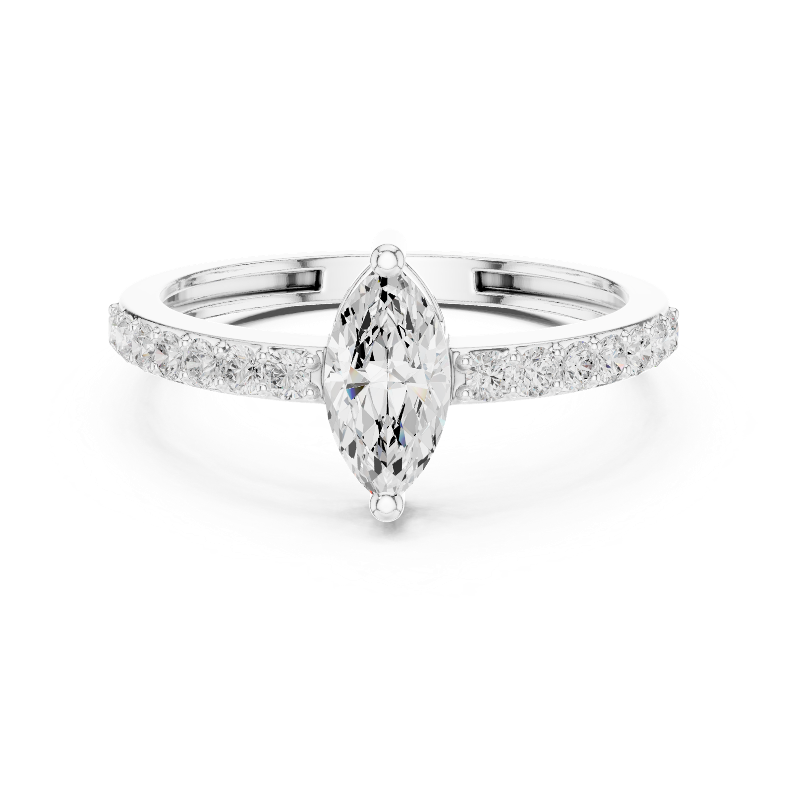 Gold Ring JLR-23, White Gold