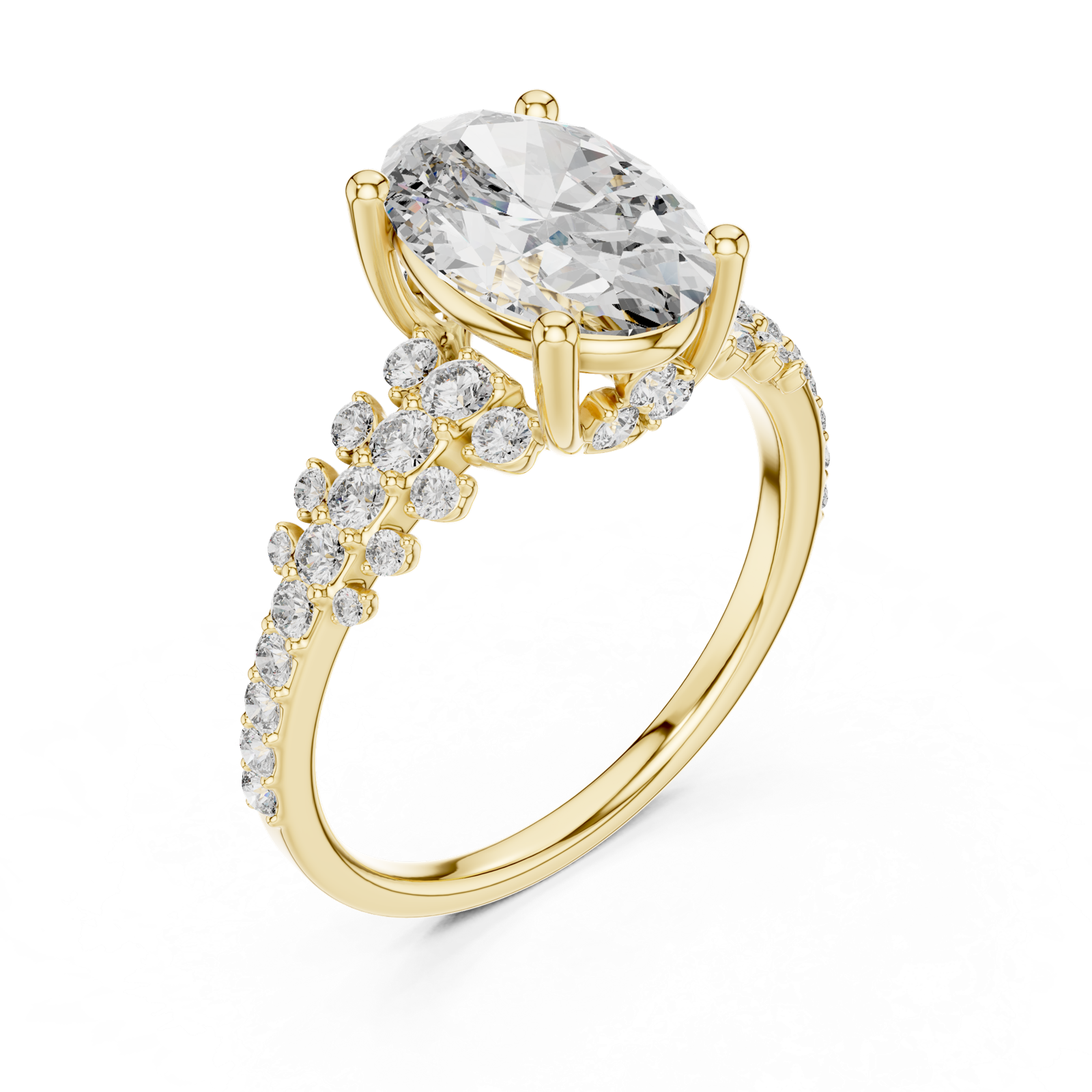 Gold Ring DDLR-060, Yellow Gold, view 2
