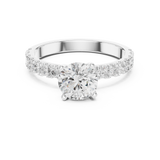 Gold Ring DDLR-1097, White Gold, view 4