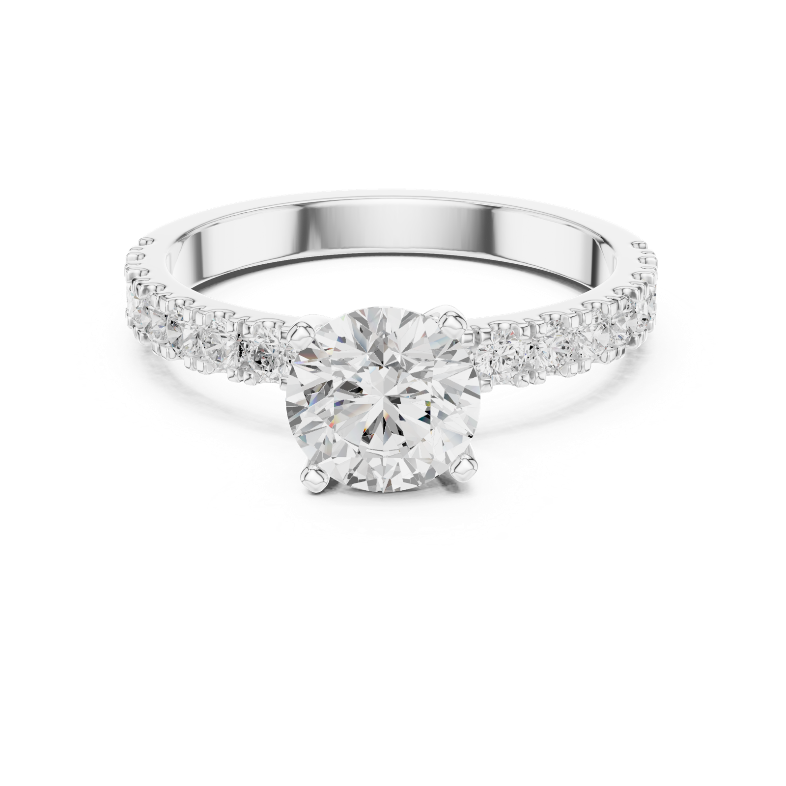 Gold Ring DDLR-1097, White Gold, view 4