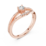 Gold Ring L03-1336, Rose Gold, view 2
