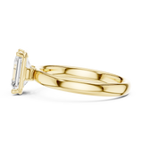 Gold Jewelry, Emerald center stone, Yellow Gold, view 3