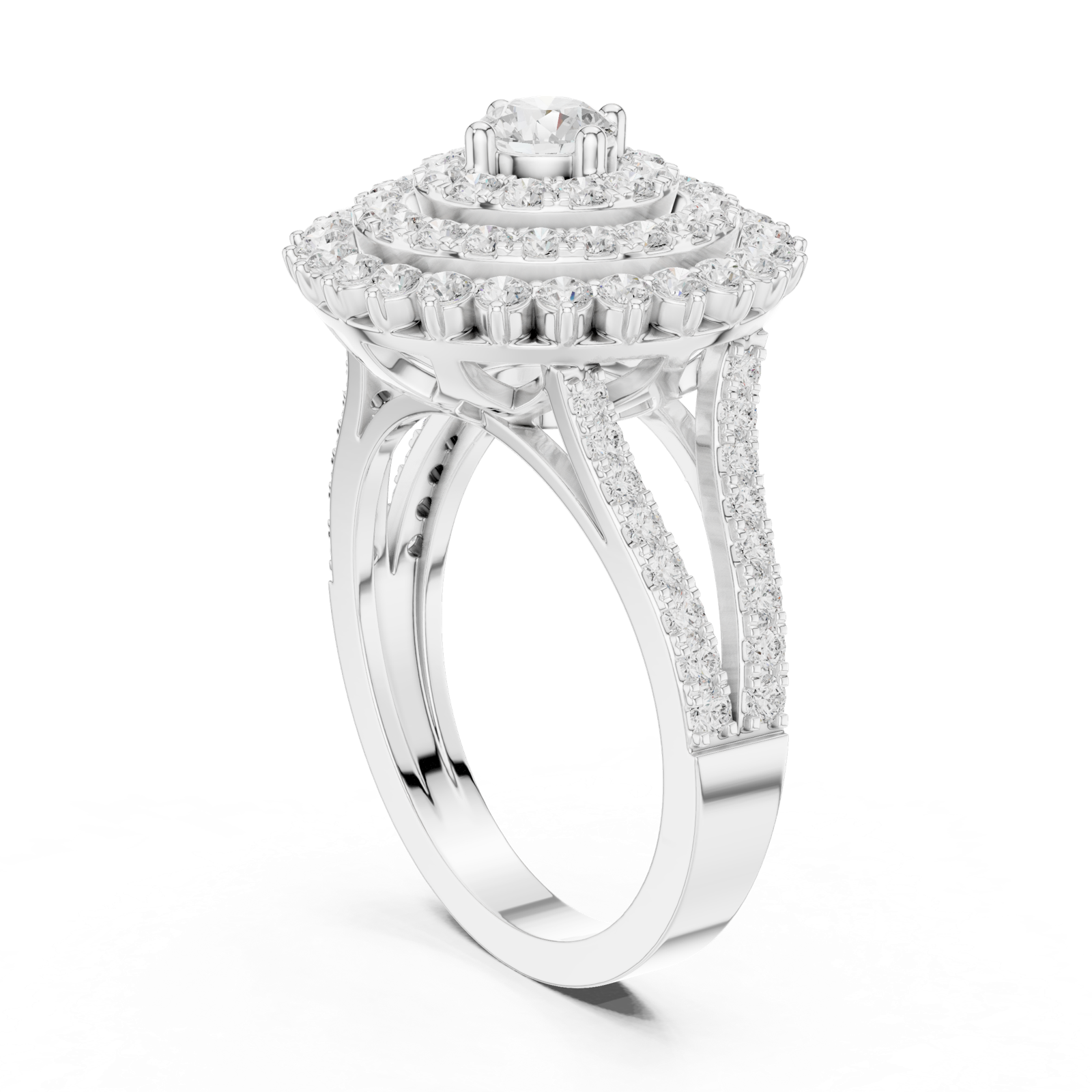 Gold Ring DDLR-761, White Gold, view 1