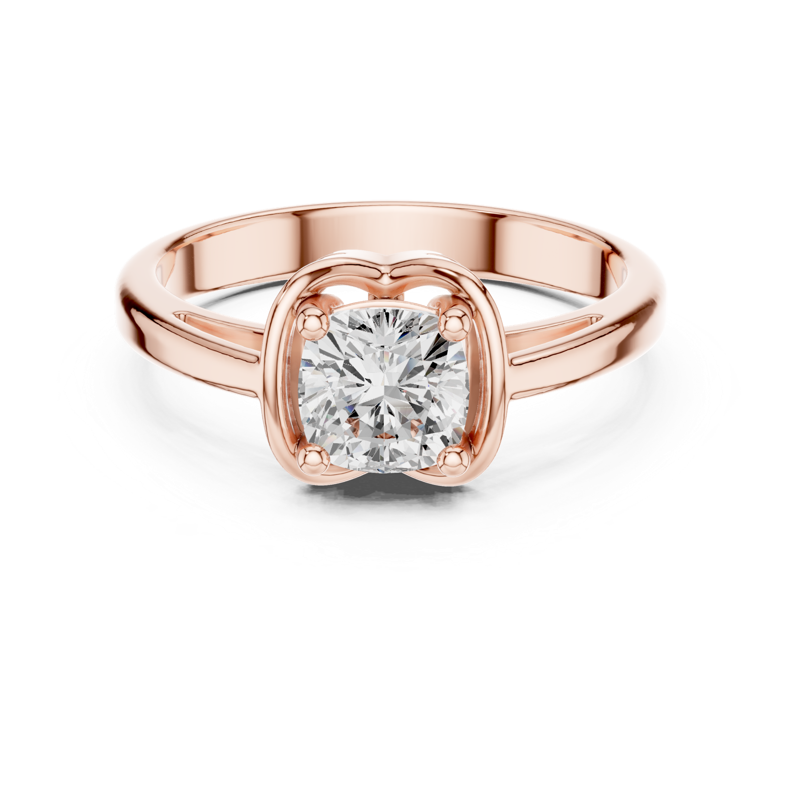 Gold Ring DDLR-503, Rose Gold, view 4