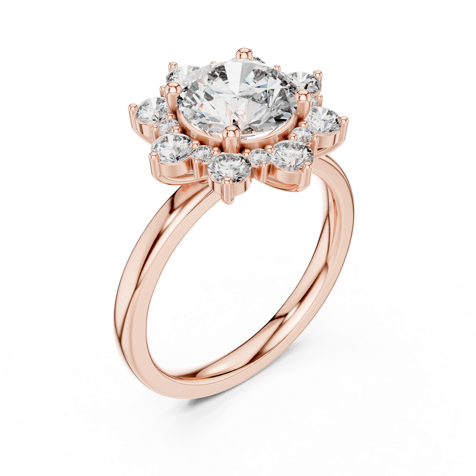 Gold Pendant 9-10010L_24, Rose Gold, view 2