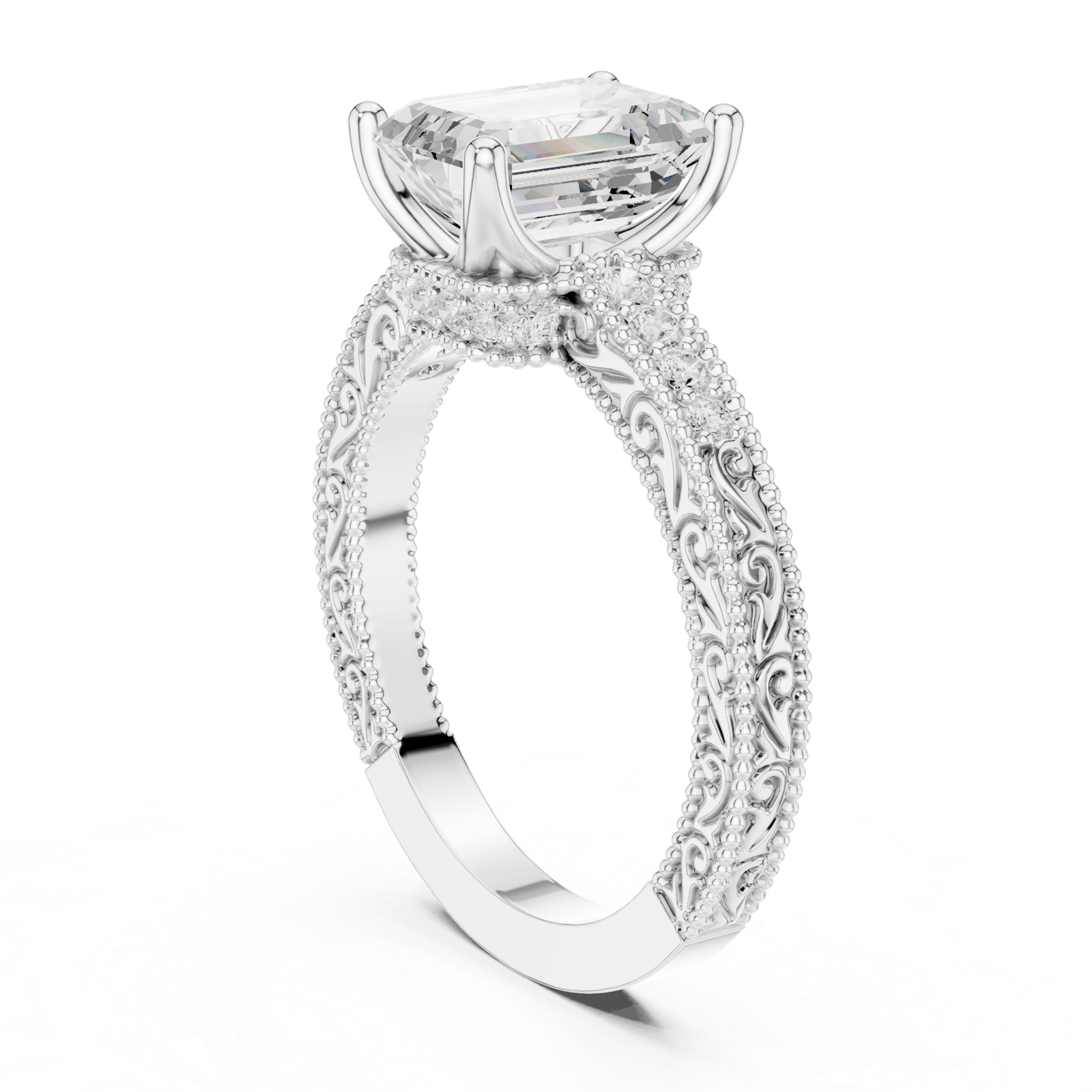 Gold Ring DDLR-978, White Gold