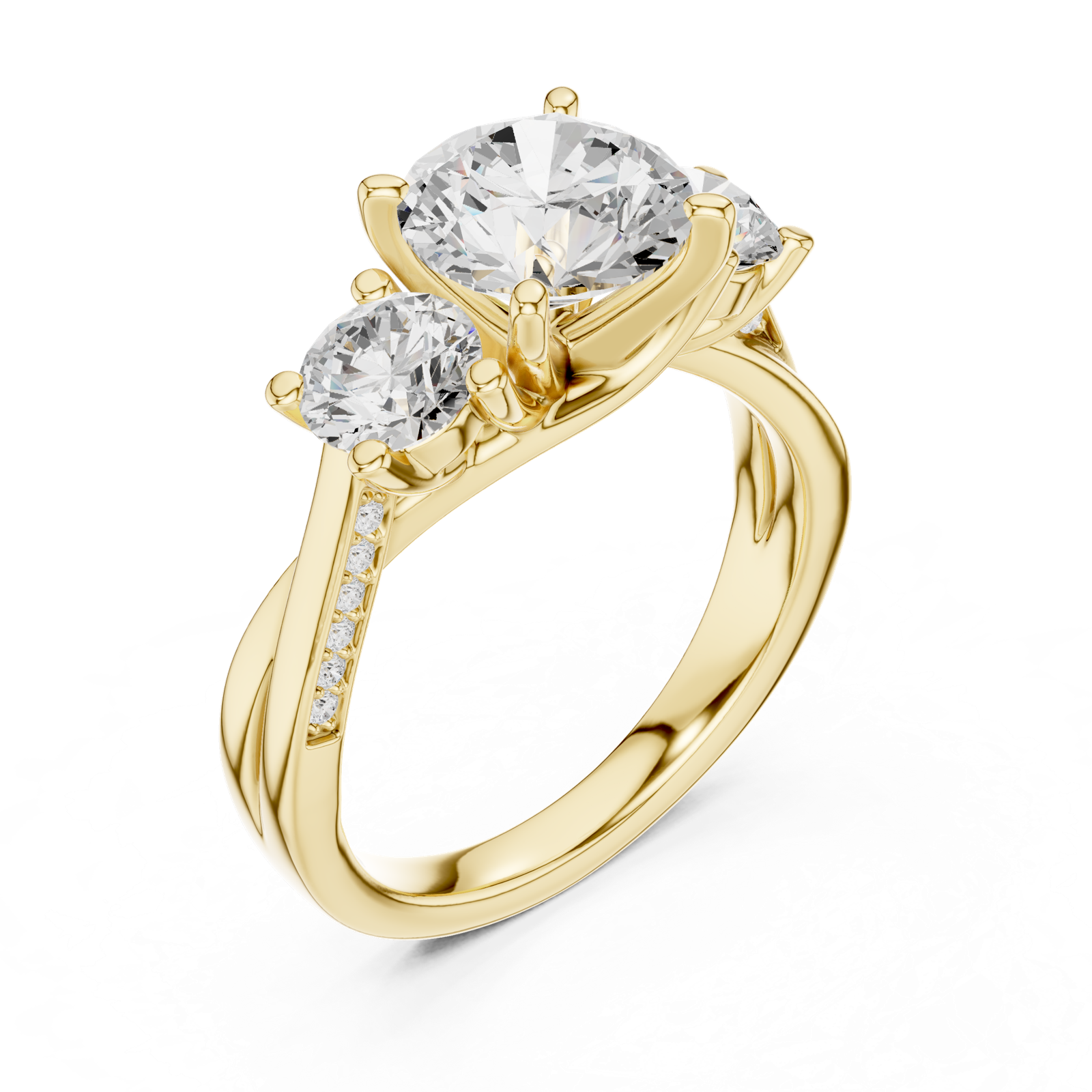 Gold Ring DDLR-273, Yellow Gold, view 2