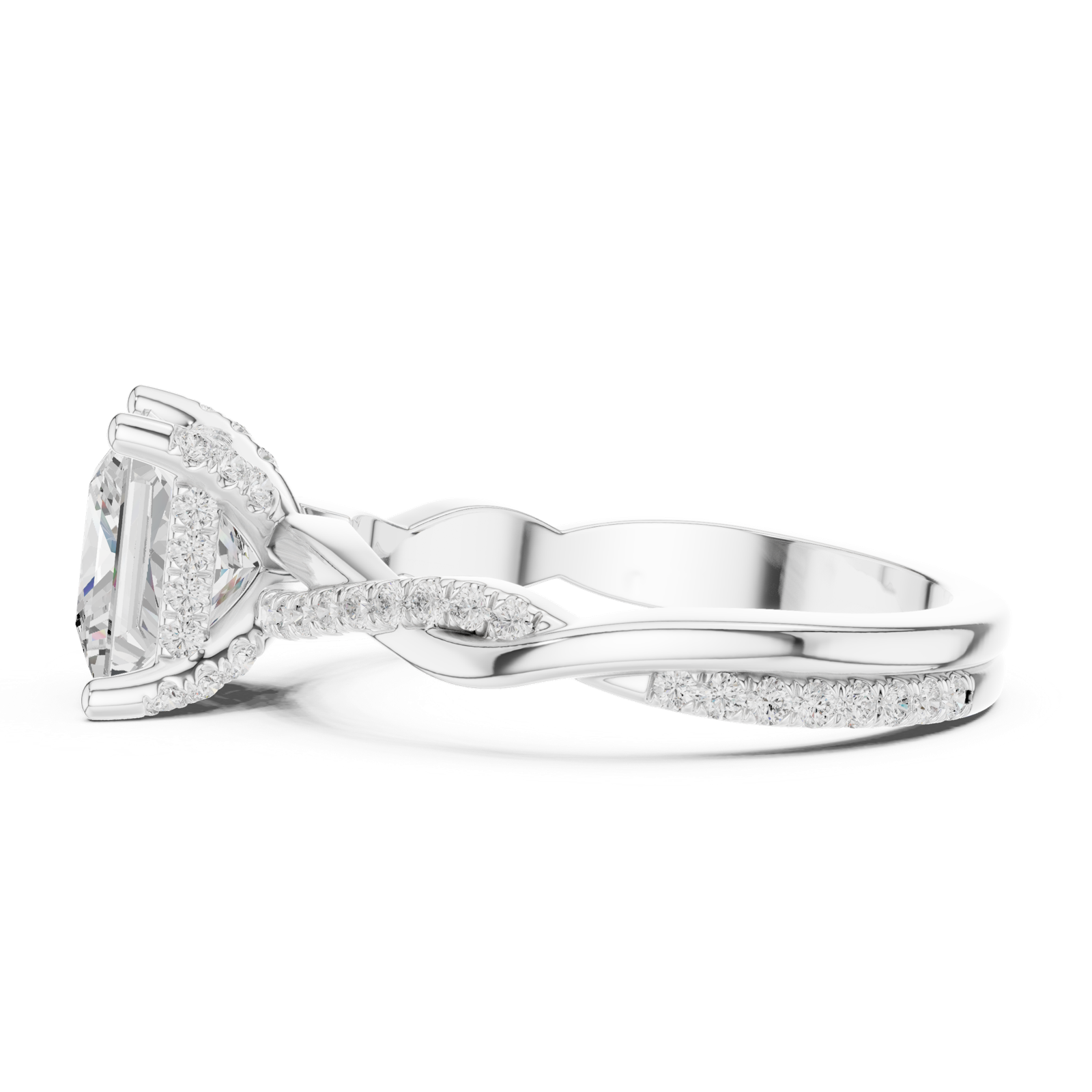 Gold Ring DDLR-883, White Gold, view 3