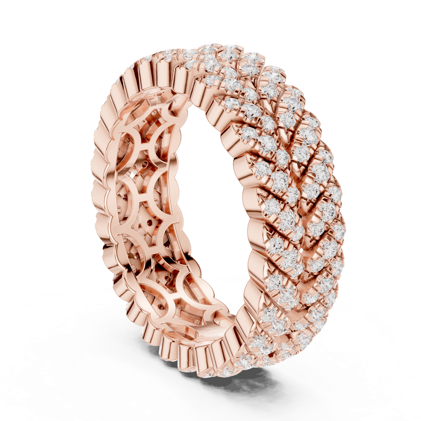 Gold Ring DDLR-315, Rose Gold, view 1
