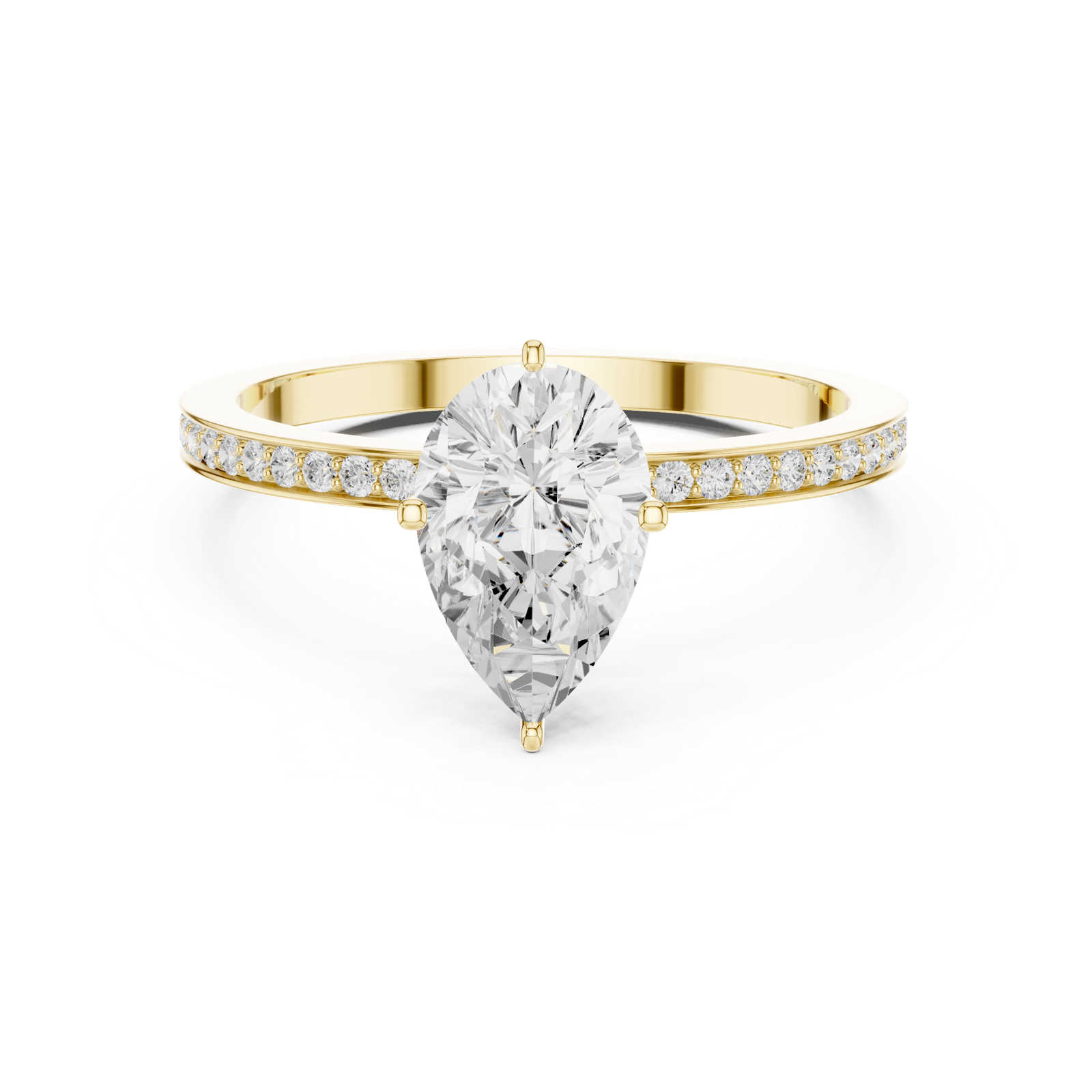 Gold Ring DDLR-1091, Yellow Gold, view 4