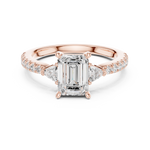 Gold Ring DDLR-857, Rose Gold, view 4