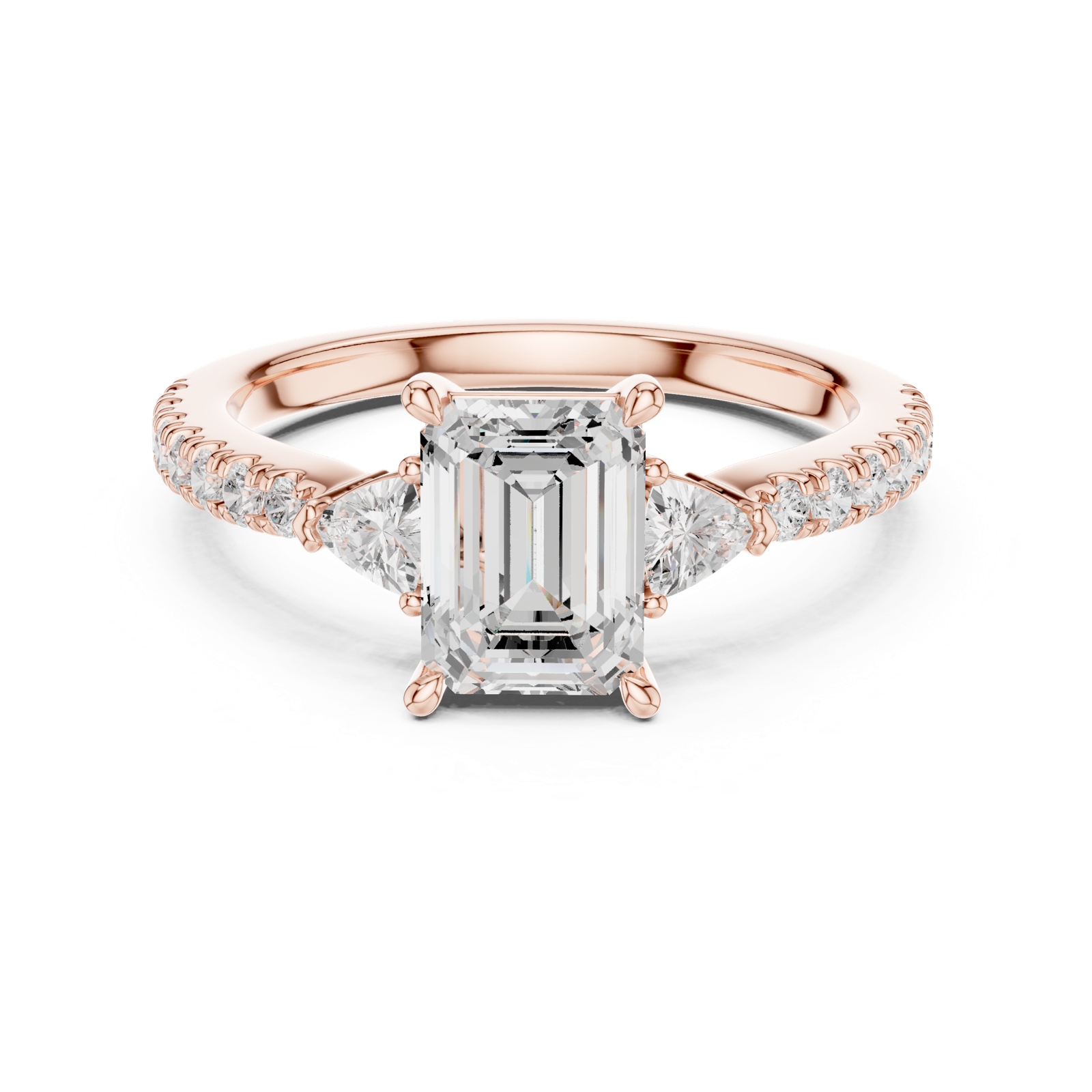 Gold Ring DDLR-857, Rose Gold, view 4