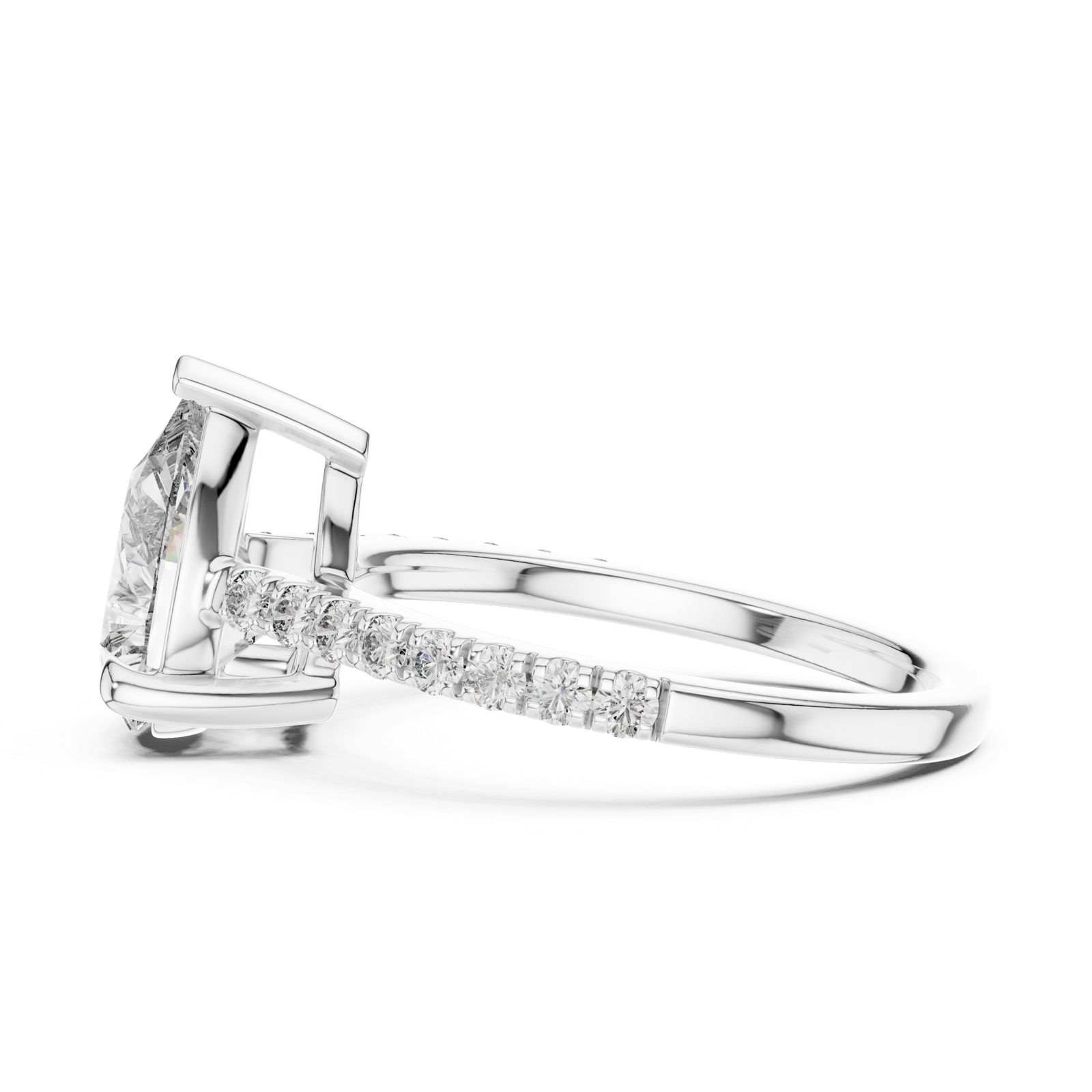Gold Ring DDLR-039, White Gold, view 3