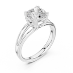 Gold Jewelry L36-7, Cushion center stone, White Gold, view 2