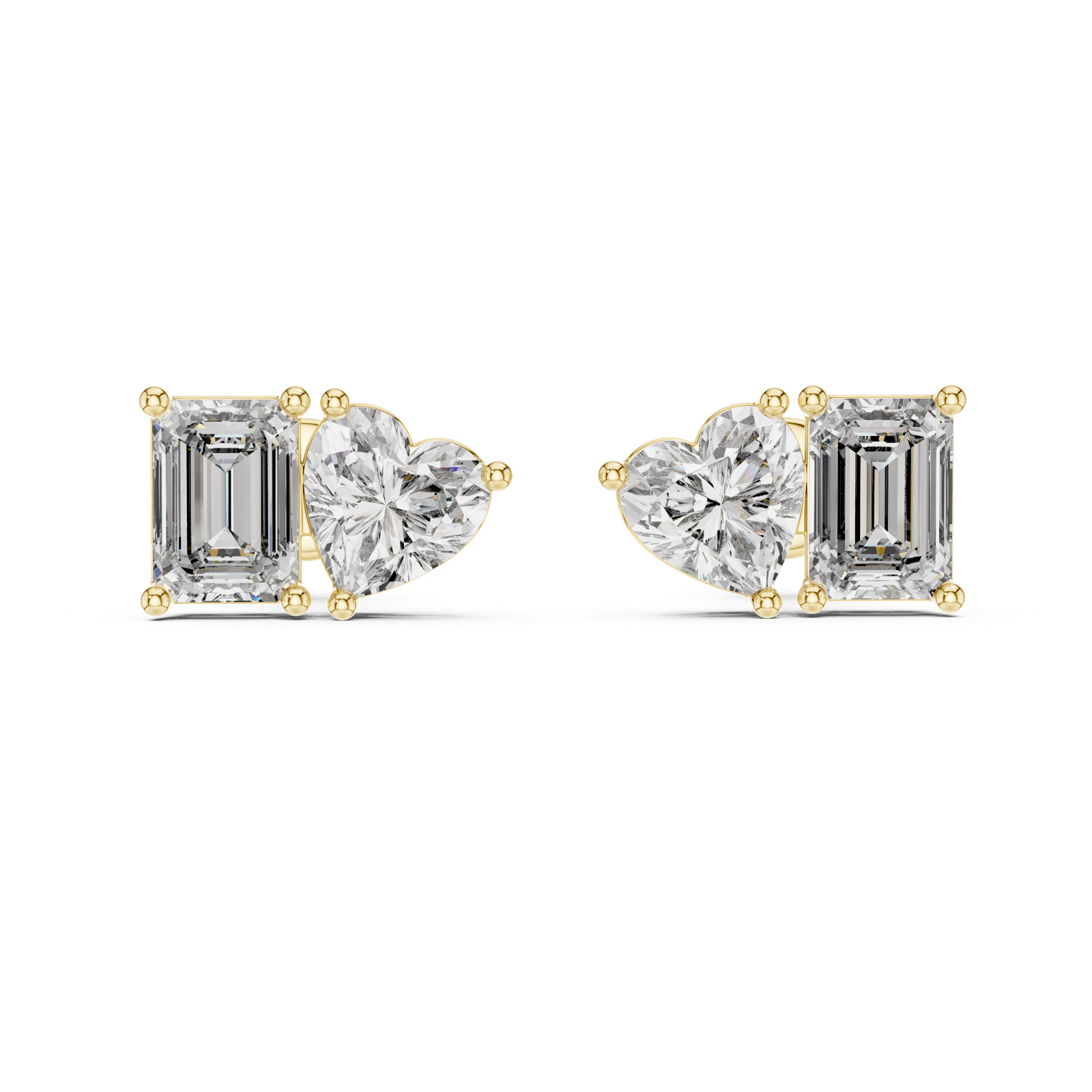 Gold Earrings L02-34, Yellow Gold