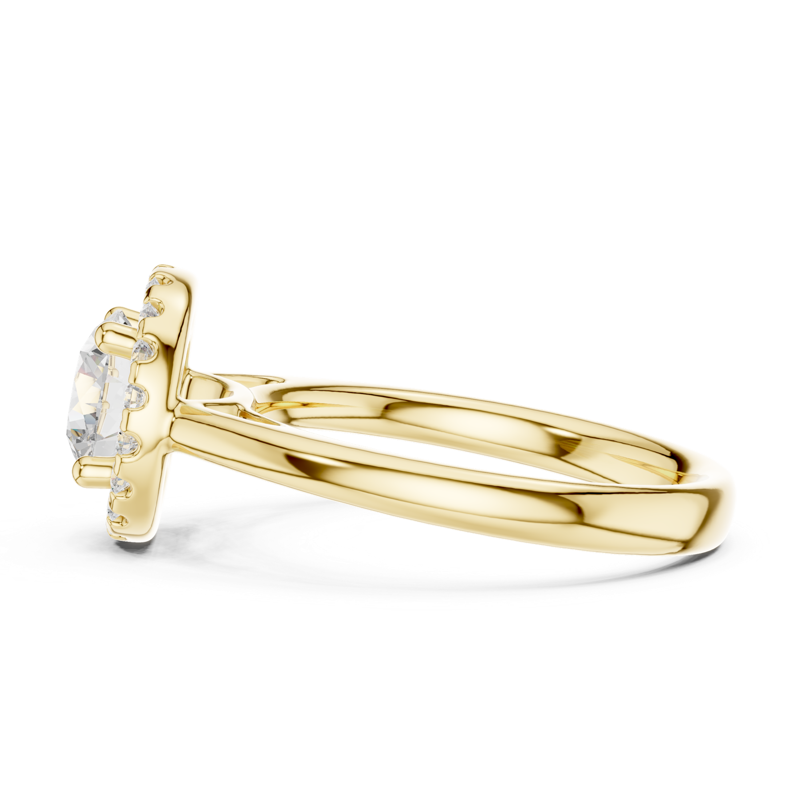Gold Ring DDLR-632, Yellow Gold, view 3