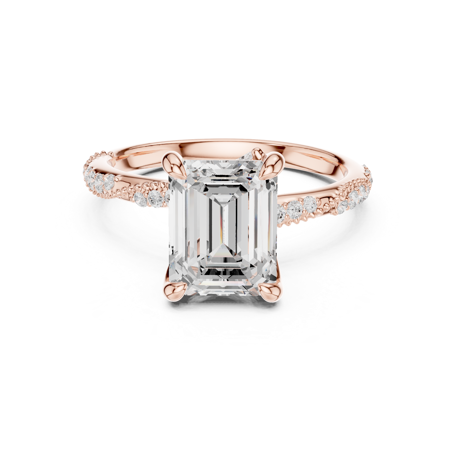 Gold Ring DDLR-898, Rose Gold, view 4