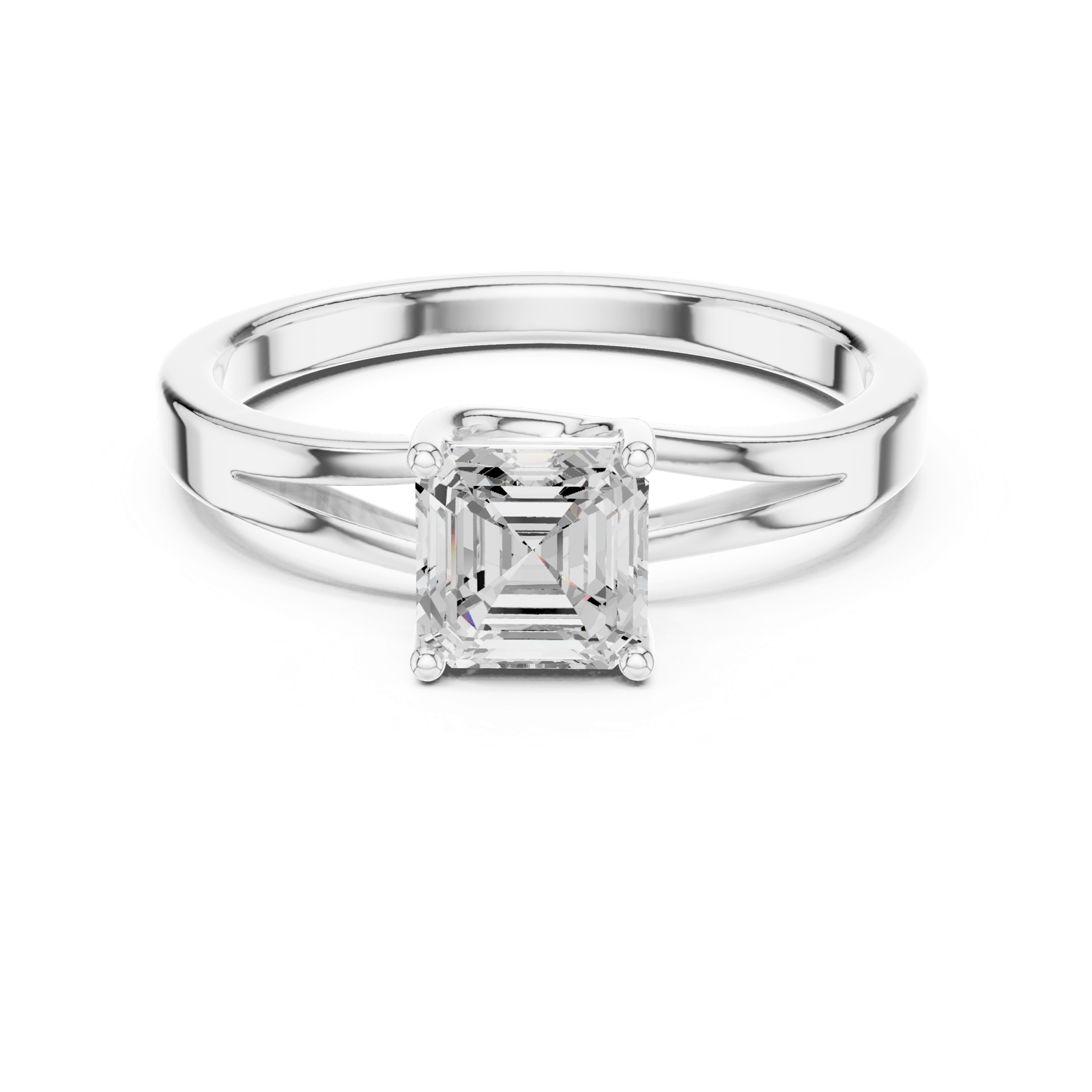 Gold Ring DDLR-521, White Gold, view 4
